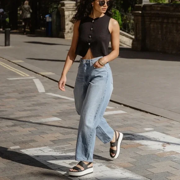 REEF Water Vista Higher Black Vintage Slingback Sandal Woman’s Size 9 - Picture 7 of 10